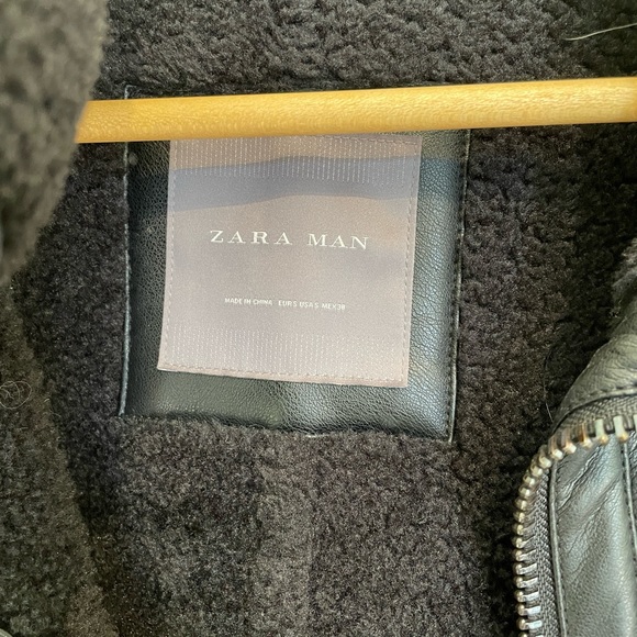 Zara jacket leather and fur - Picture 3 of 5